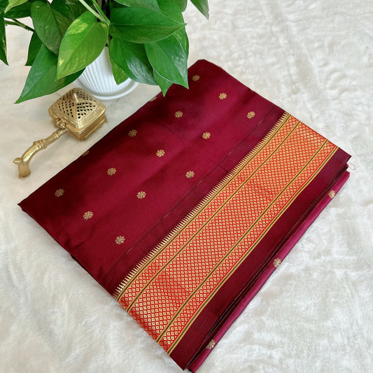 Burgundy Bliss Paithani