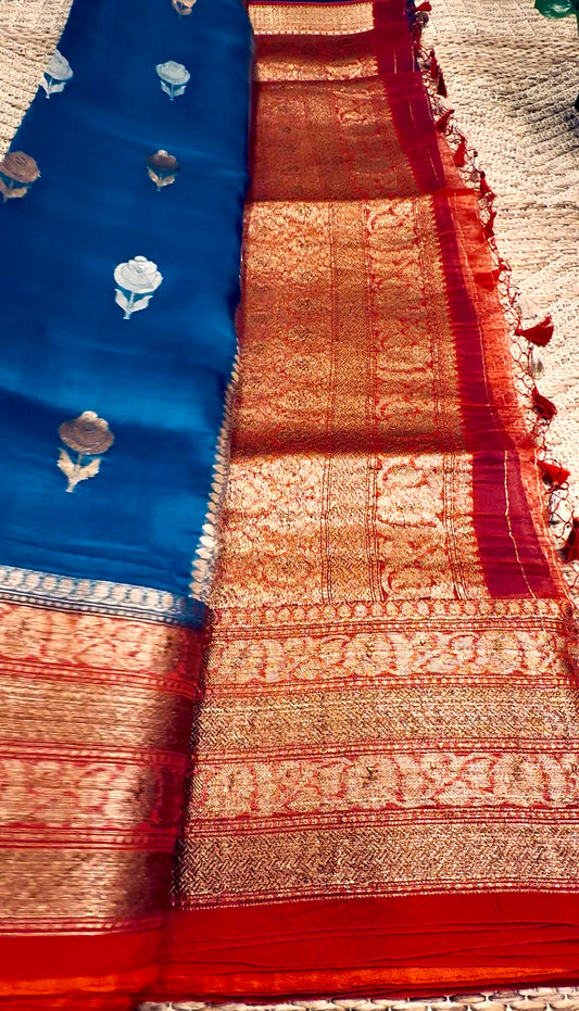 Neel Rooh – Banarasi Silk Saree