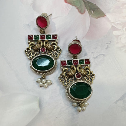 Peacock Dangling Earrings