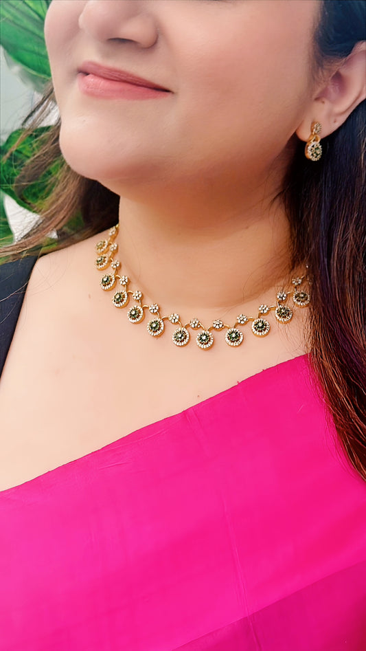 Phool Chic Elegance Necklace - Green