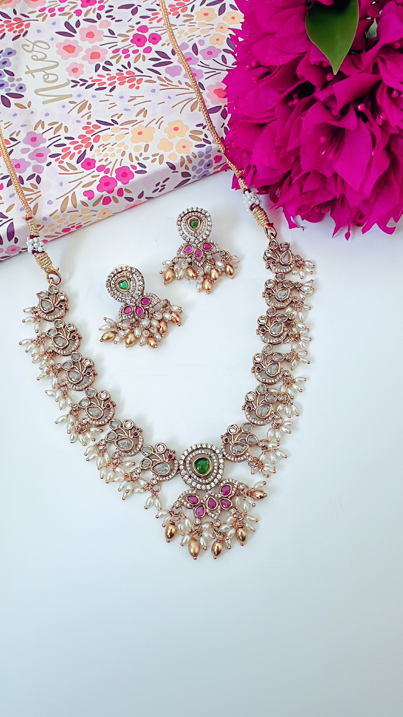 Elegant Diamond and Pearl Necklace