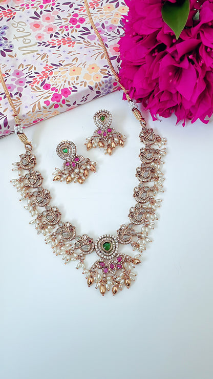 Elegant Diamond and Pearl Necklace