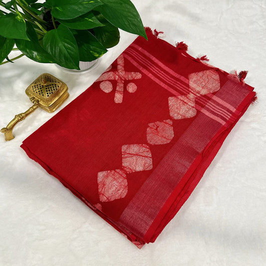 Red Earth Batik Saree