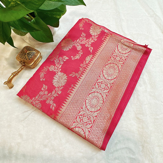 Banarasi Celestial Jangla Dreams - Pink