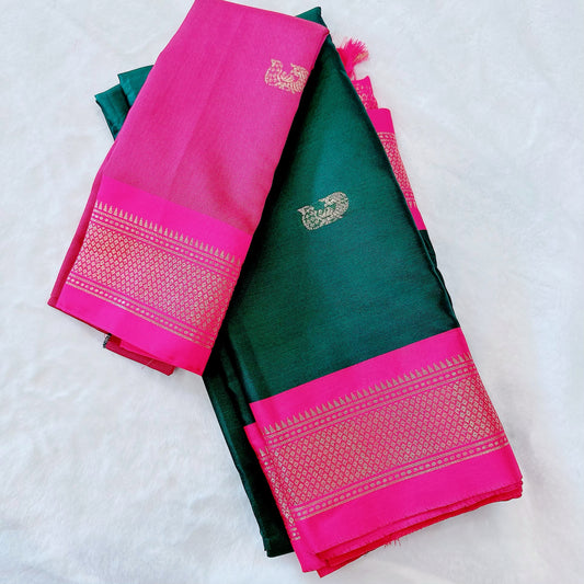 Green & Pink Paithani