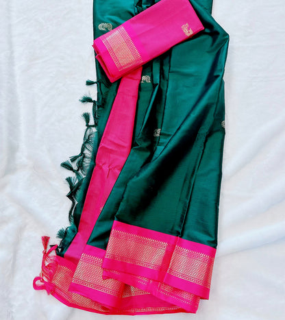 Green & Pink Paithani