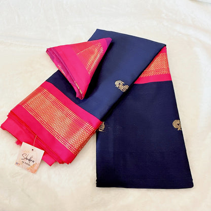 Navy & Pink Paithani