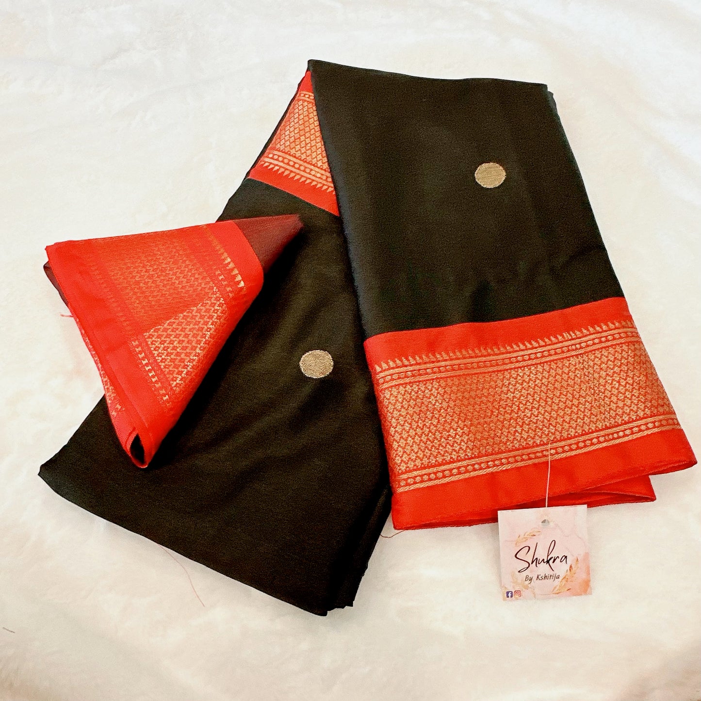 Black & Orange Paithani