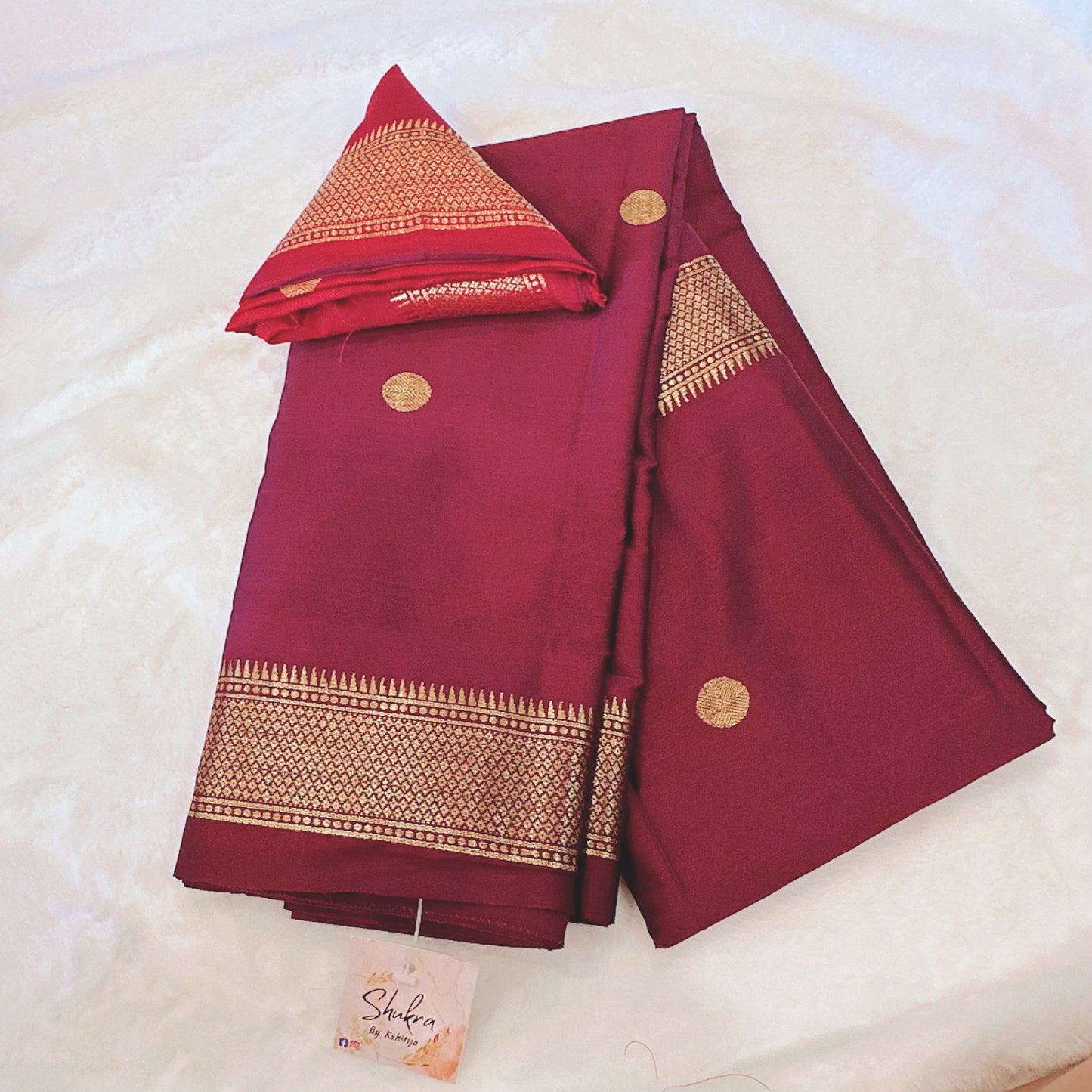 Maroon Gold Paithani