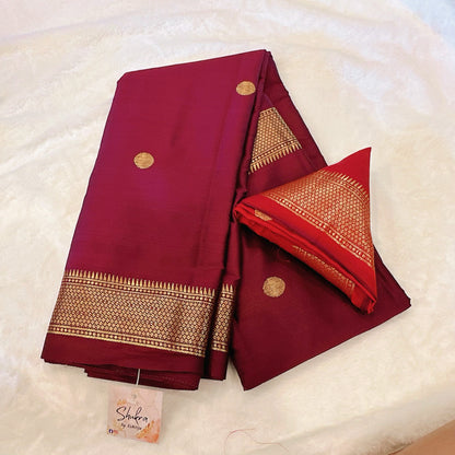 Maroon Gold Paithani