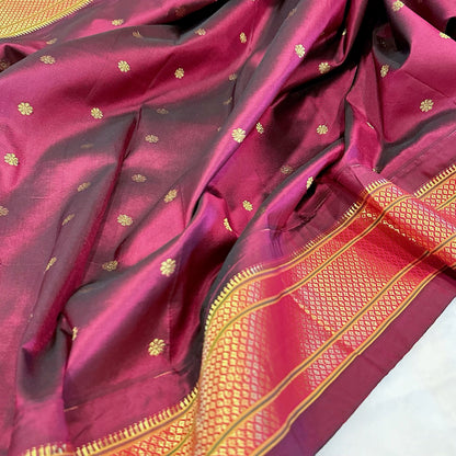 Burgundy Bliss Paithani