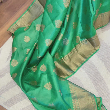 Pure Tusser Silk Zari Saree