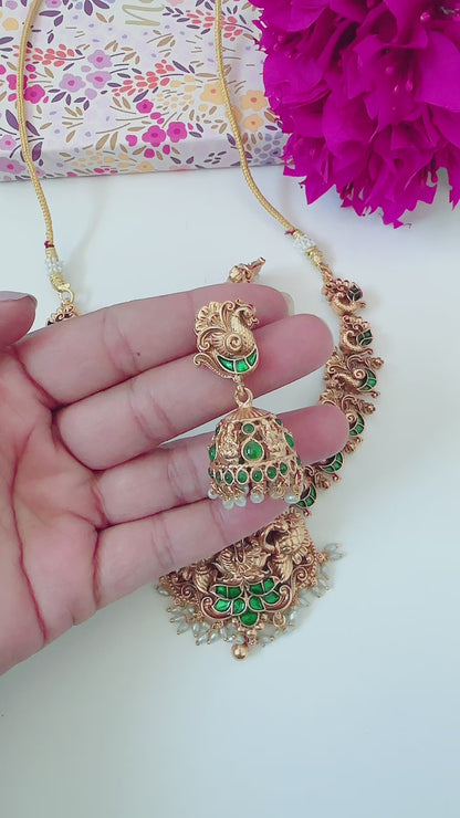 Lakshmi Necklace with Earrings